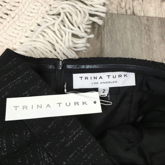 Trina‎ Turk Black Metallic Strapless Party Dress - Picture 6 of 10